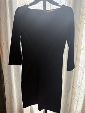 Max Studio Black Long Sleeve Sheath Dress